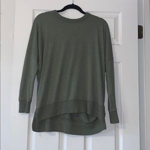 aerie green oversized sweater